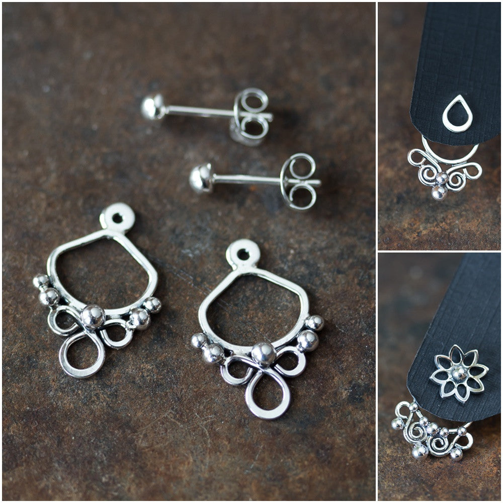 ●TATIANA● Silver 9252SET Petite Birthstone Ear Jacket Earr TATIANA】(Silver925) Petit Birthstone Ear Jacket Earrings