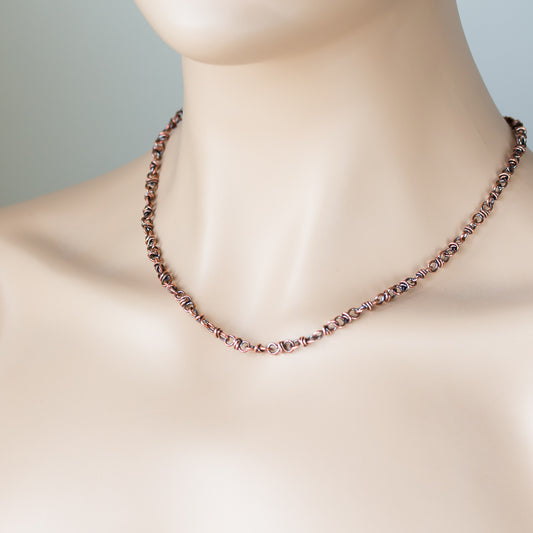 Handcrafted Copper Necklace - Bigger Link Chain - jewelry by CookOnStrike