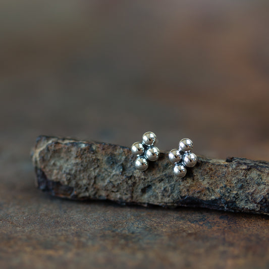 6x4.5mm Beaded Diamond Shape Stud Earrings - jewelry by CookOnStrike