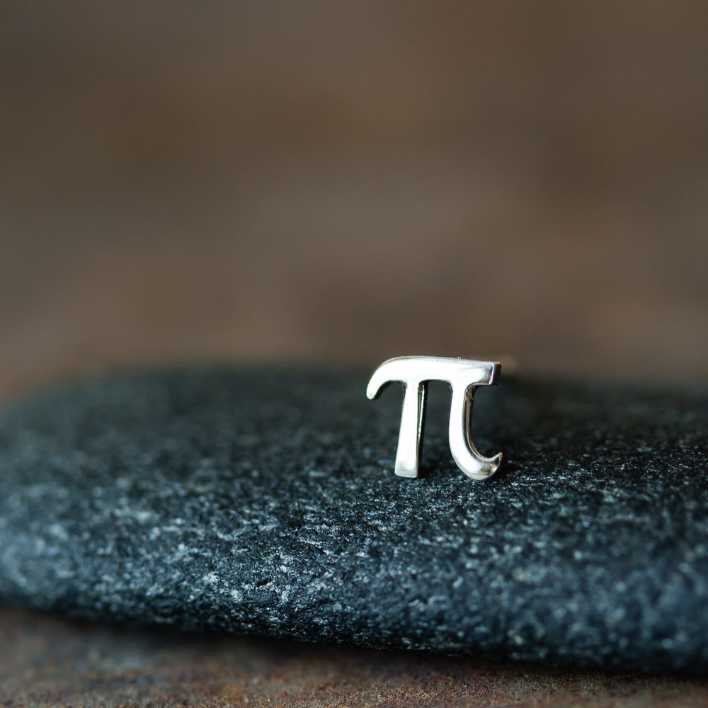 Greek Letter Pi, Single stud earring - jewelry by CookOnStrike