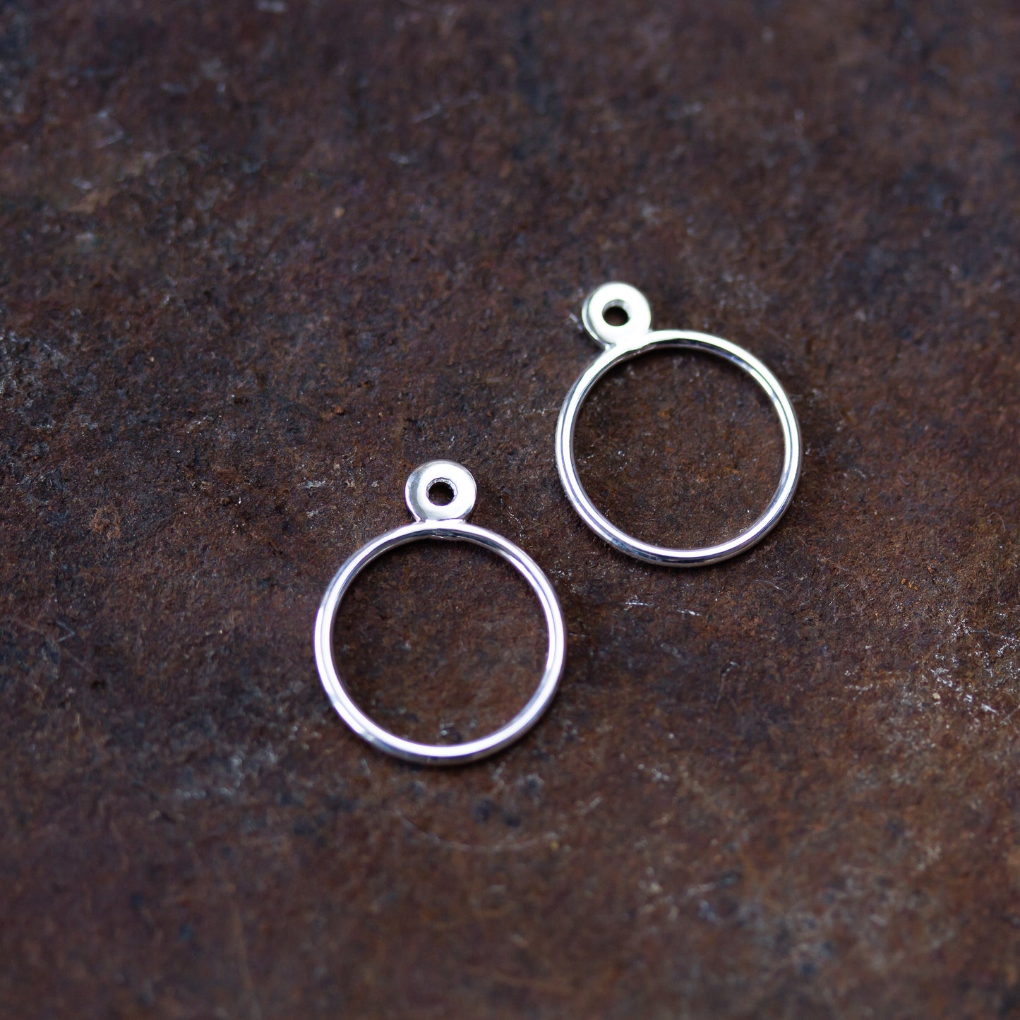 Minimalist Silver Circle Ear Jackets - jewelry by CookOnStrike