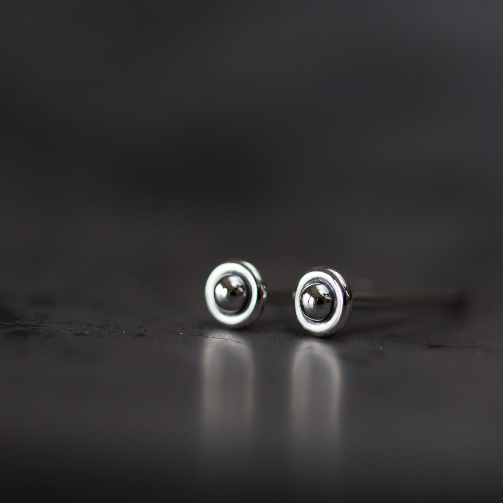 3mm Teeny Tiny Sterling Silver UFO Stud Earrings - CookOnStrike