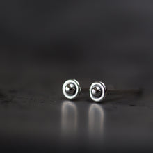 Load image into Gallery viewer, 3mm Teeny Tiny Sterling Silver UFO Stud Earrings - CookOnStrike