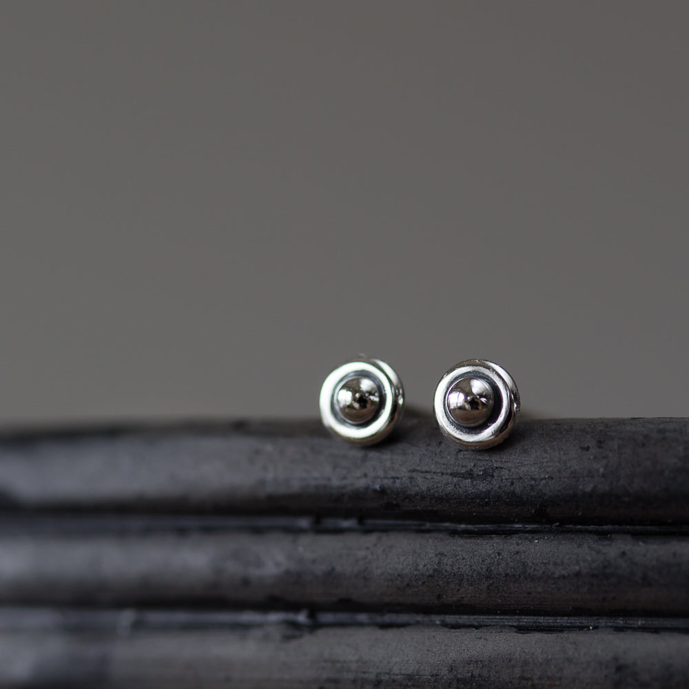3mm Teeny Tiny Sterling Silver UFO Stud Earrings - CookOnStrike