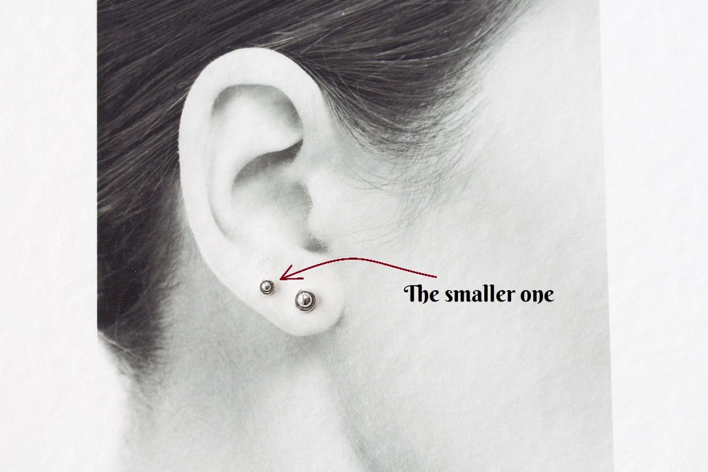 3mm Teeny Tiny Sterling Silver UFO Stud Earrings - CookOnStrike