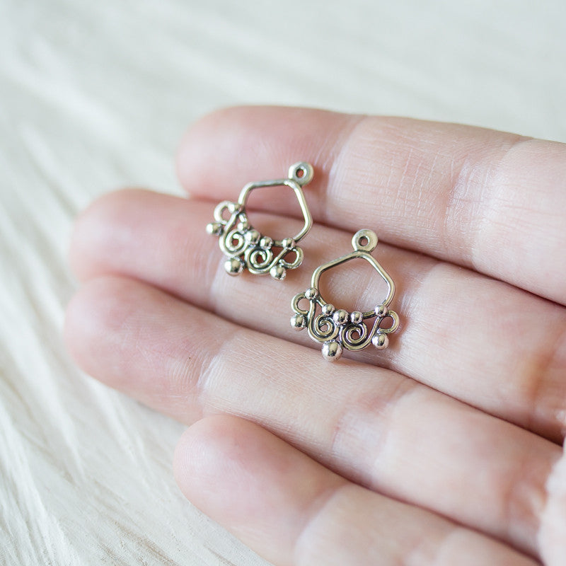 Unique Artisan Handmade Silver Ear Jacket Earrings - jewelry by CookOnStrike