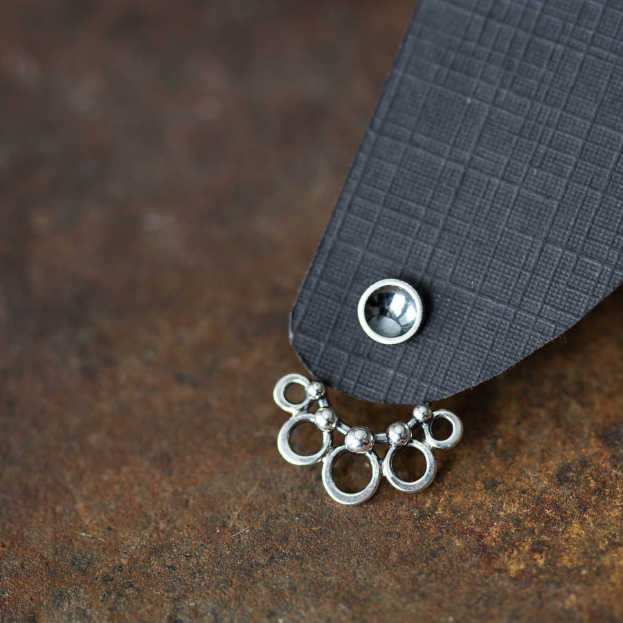Circles and Dots, Handmade Silver Ear Jackets - jewelry by CookOnStrike