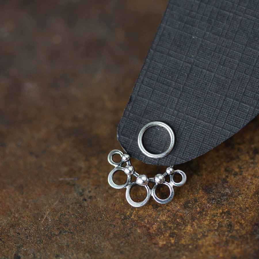 Circles and Dots, Handmade Silver Ear Jackets - jewelry by CookOnStrike
