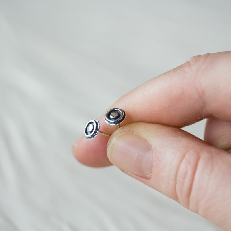 6mm Target Bullseye Studs - jewelry by CookOnStrike