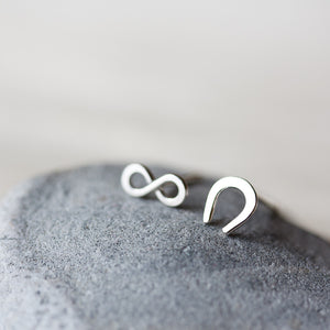 Infinite Luck - Tiny horseshoe and infinity symbol, unisex good luck gift - jewelry by CookOnStrike
