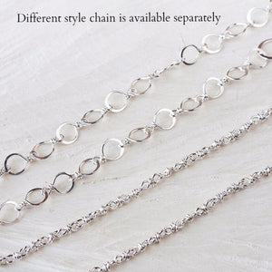 Handmade Wire Wrapped and Hammered Silver Links Chain Necklace - jewelry by CookOnStrike