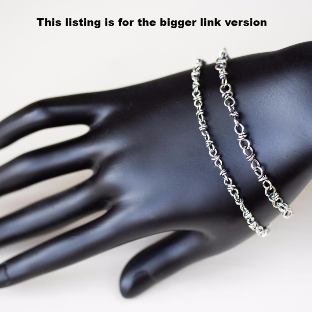 Bigger Link Chain Bracelet for Man or Woman, Sterling Silver - jewelry by CookOnStrike