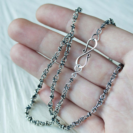 SET: Sterling Silver Chain Necklace and Bracelet - jewelry by CookOnStrike