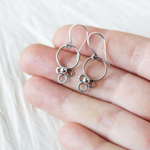 Dainty Silver Earrings, simple minimal everyday jewelry - jewelry by CookOnStrike