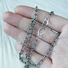 Load image into Gallery viewer, Handcrafted Sterling Silver Chain for pendant, oxidized - jewelry by CookOnStrike