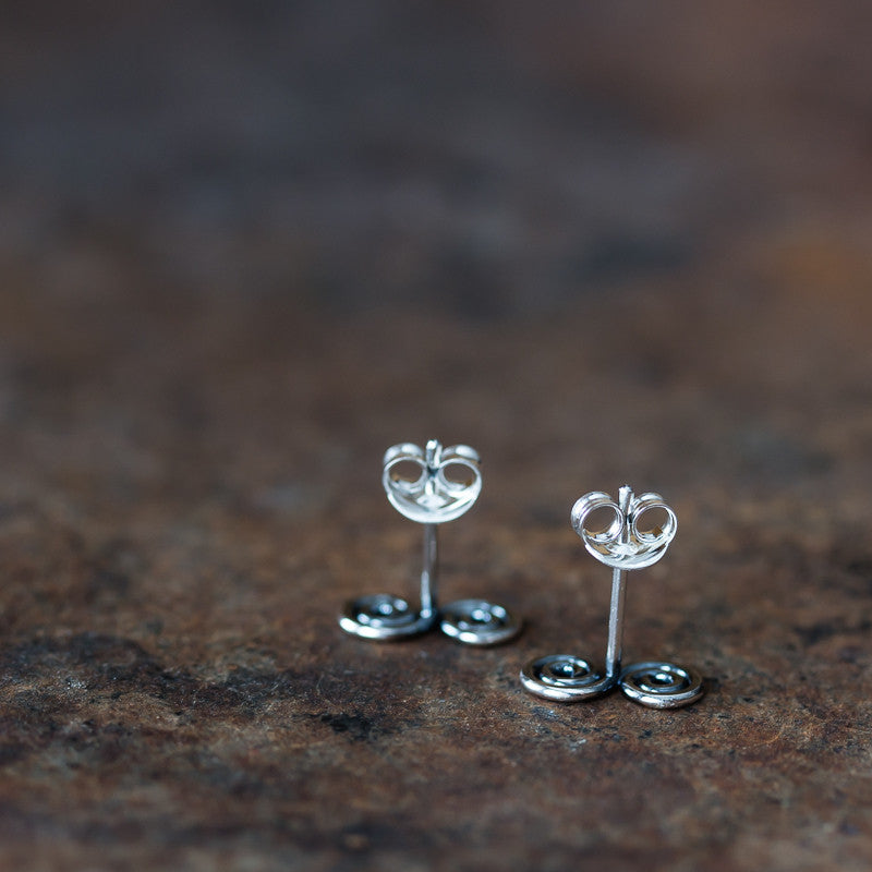 Small Double Spiral Earrings, Celtic spiral - jewelry by CookOnStrike
