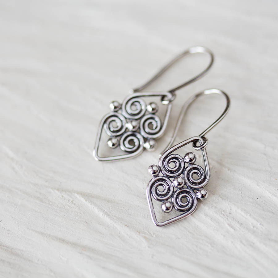 Handcrafted silver earrings, short dangles - jewelry by CookOnStrike