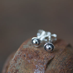 4.5mm Tiny Sterling Silver UFO Stud Earrings - jewelry by CookOnStrike