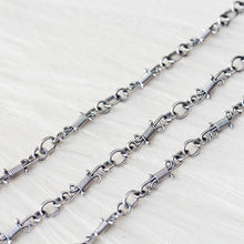 Load image into Gallery viewer, Handmade Wire Wrapped Silver Links Chain, Sterling Silver - jewelry by CookOnStrike
