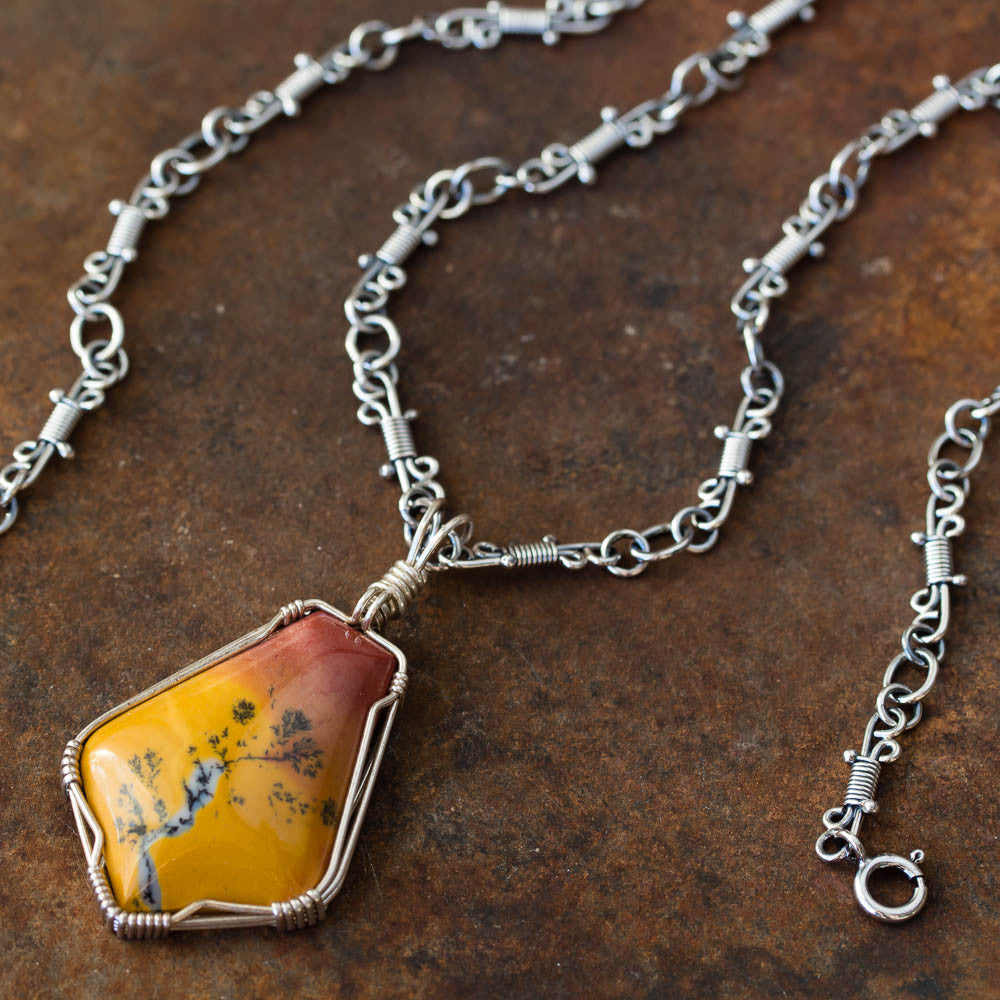 Handmade Wire Wrapped Silver Links Chain, Sterling Silver - jewelry by CookOnStrike