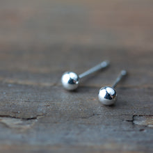 Load image into Gallery viewer, 4mm Sterling Silver Ball Stud Earrings - jewelry by CookOnStrike