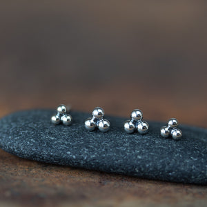Three Dot Stud Earring Set, 4mm and 5mm - jewelry by CookOnStrike