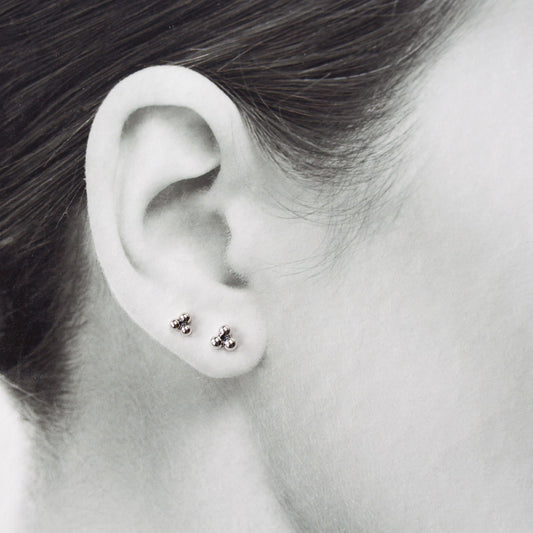 Three Dot Stud Earring Set, 4mm and 5mm - jewelry by CookOnStrike