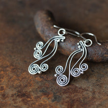 Load image into Gallery viewer, Spiral Waterfall Dangle Earrings, Sterling Silver - jewelry by CookOnStrike