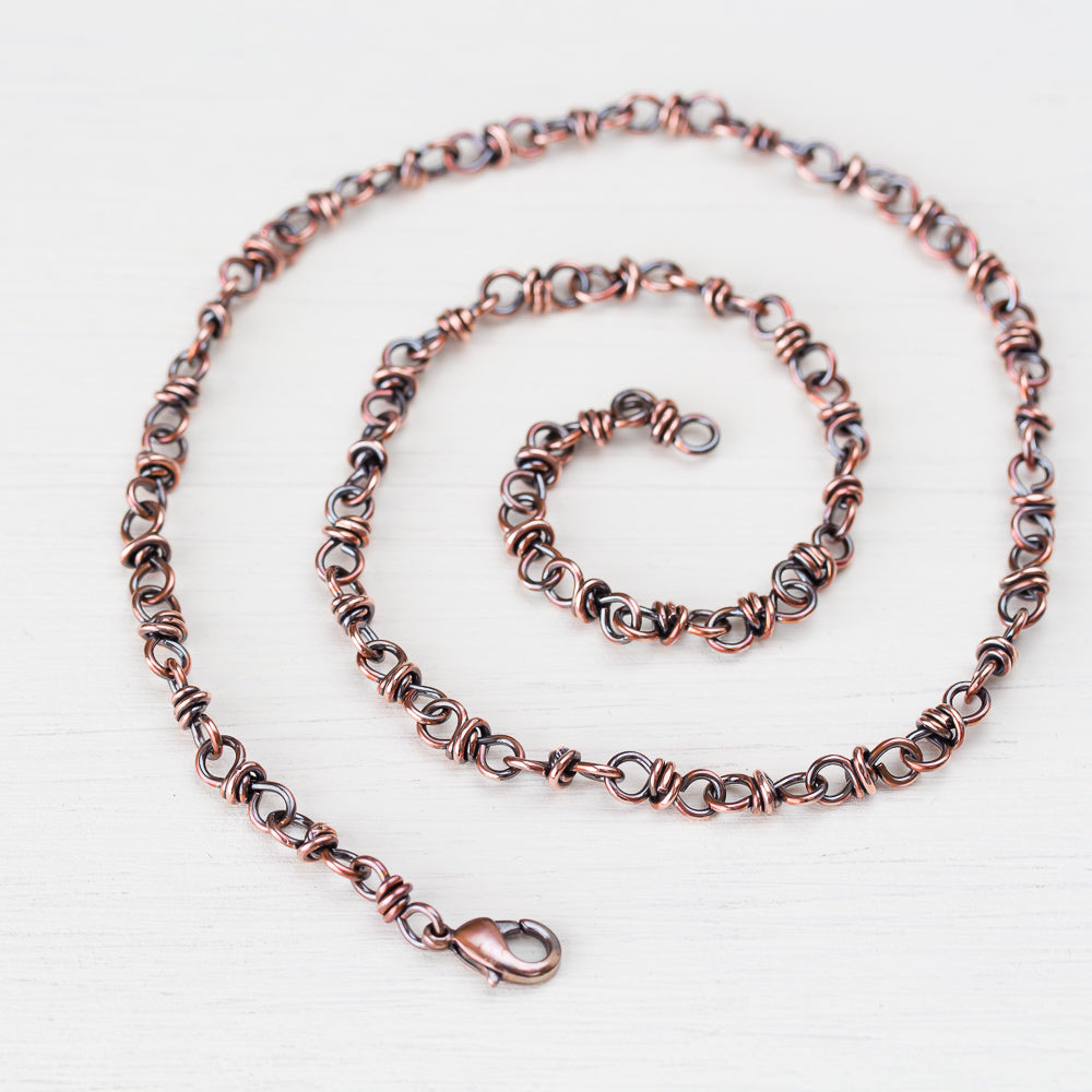 Handcrafted Copper Necklace - Bigger Link Chain - jewelry by CookOnStrike