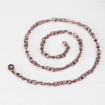 Handcrafted Copper Necklace - Bigger Link Chain - jewelry by CookOnStrike