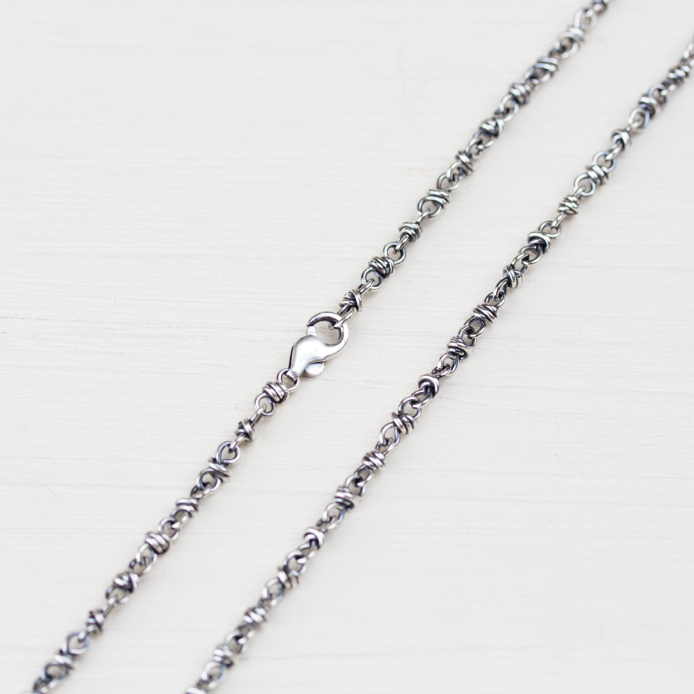 Unisex Wire Wrapped Chain For Pendant, Sterling Silver - jewelry by CookOnStrike