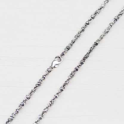 Unisex Wire Wrapped Chain For Pendant, Sterling Silver - jewelry by CookOnStrike