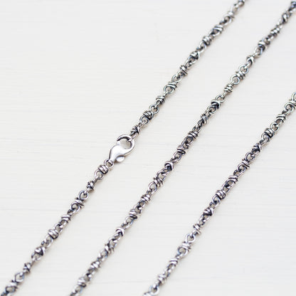 Unisex Wire Wrapped Chain For Pendant, Sterling Silver - jewelry by CookOnStrike