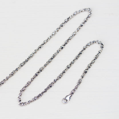 Unisex Wire Wrapped Chain For Pendant, Sterling Silver - jewelry by CookOnStrike