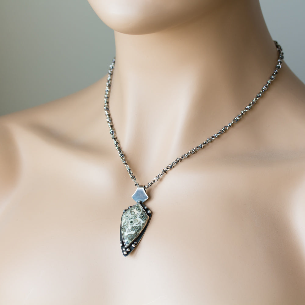 Unisex Wire Wrapped Chain For Pendant, Sterling Silver - jewelry by CookOnStrike