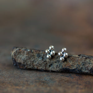 6x4.5mm Beaded Diamond Shape Stud Earrings - jewelry by CookOnStrike