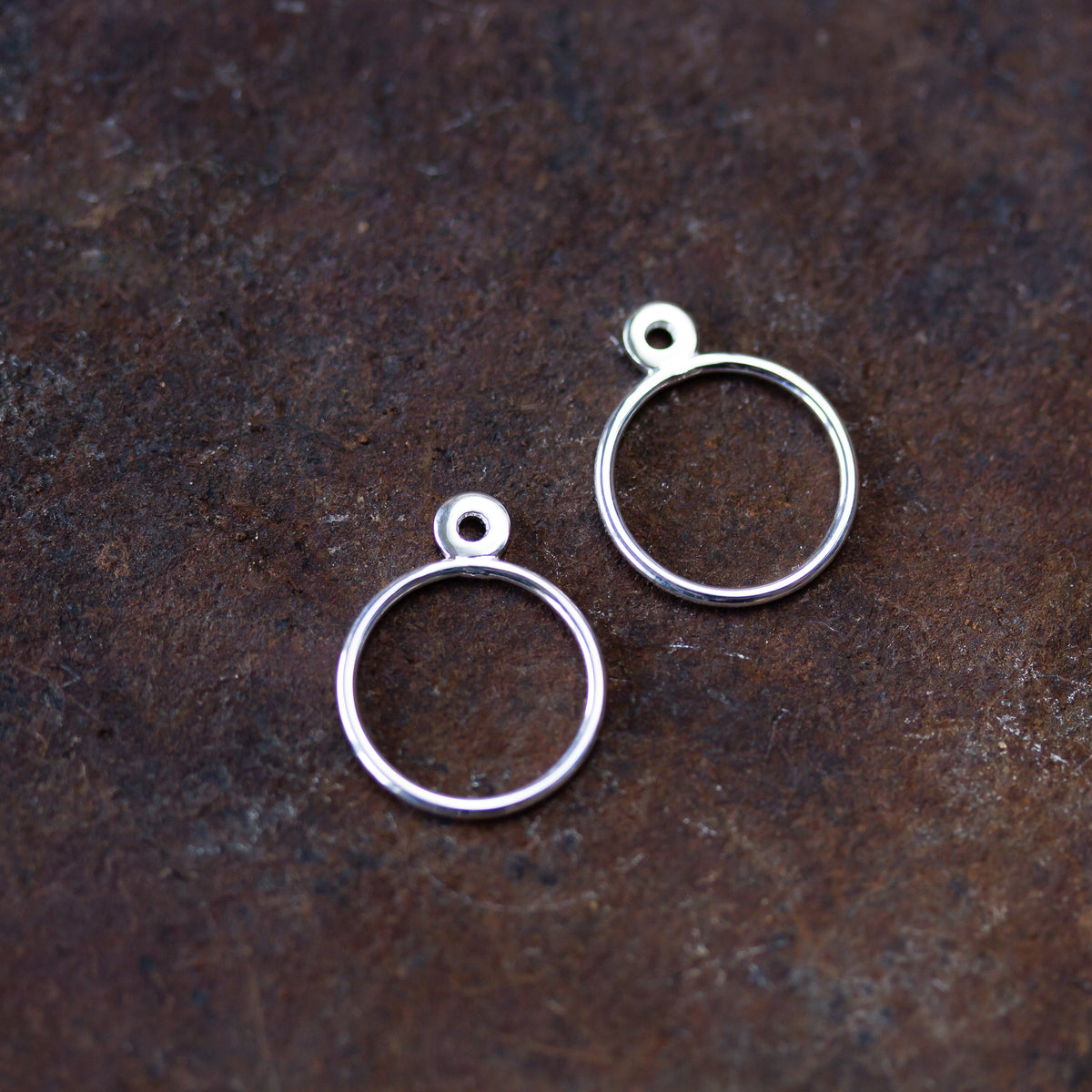 Minimalist Silver Circle Ear Jackets - jewelry by CookOnStrike
