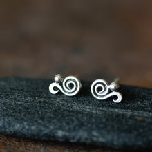 Load image into Gallery viewer, Elegant Dainty Spiral Stud Earrings, Sterling Silver - jewelry by CookOnStrike
