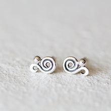 Load image into Gallery viewer, Elegant Dainty Spiral Stud Earrings, Sterling Silver - jewelry by CookOnStrike