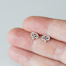 Load image into Gallery viewer, Tiny Double Spiral Stud Earrings, Sterling Silver - jewelry by CookOnStrike