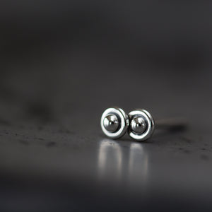 3mm Teeny Tiny Sterling Silver UFO Stud Earrings - CookOnStrike