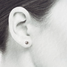 Load image into Gallery viewer, 4.5mm Tiny Sterling Silver UFO Stud Earrings - CookOnStrike