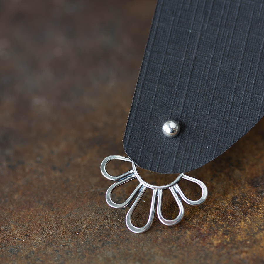 Modern Minimal Silver Petals Ear Jackets, Front And Back Earring Sets - jewelry by CookOnStrike