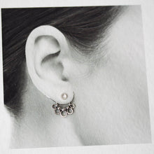Load image into Gallery viewer, Circles and Dots, Handmade Silver Ear Jackets - jewelry by CookOnStrike