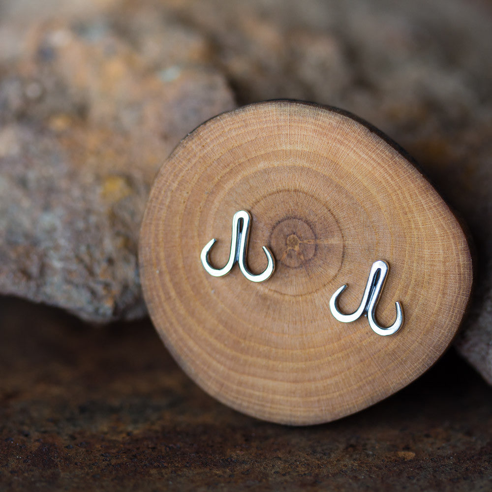 Double Hook Stud Earring - jewelry by CookOnStrike