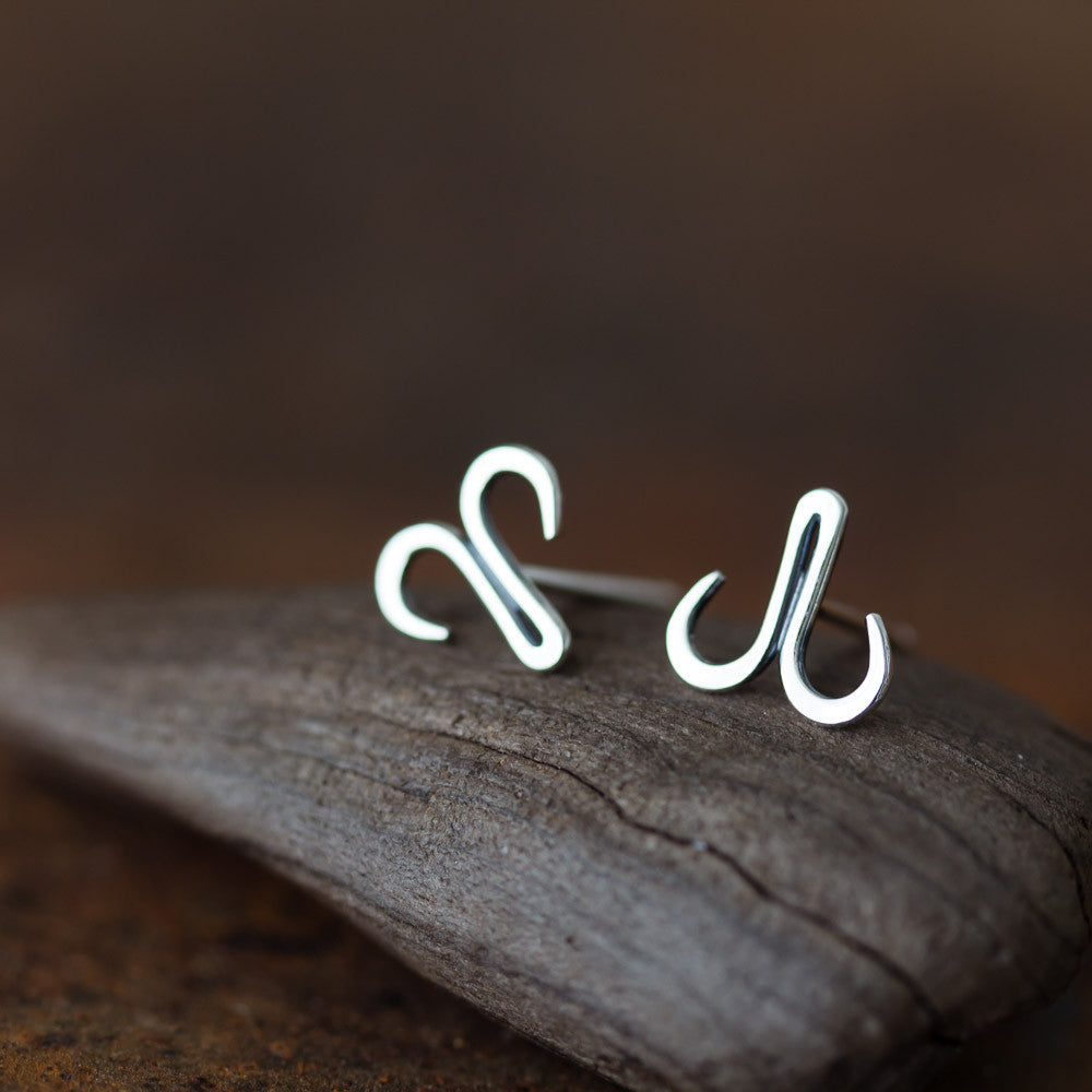 Double Hook Stud Earring - jewelry by CookOnStrike