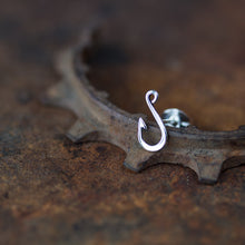 Load image into Gallery viewer, Fish Hook Stud, Single Earring - jewelry by CookOnStrike