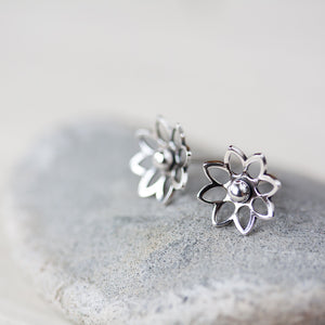 Lotus Flower Studs, 10mm - jewelry by CookOnStrike