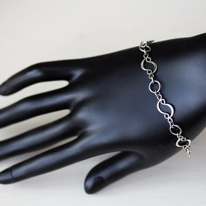 Marquise links chain bracelet, sterling silver - jewelry by CookOnStrike