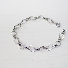 Load image into Gallery viewer, Marquise links chain bracelet, sterling silver - jewelry by CookOnStrike